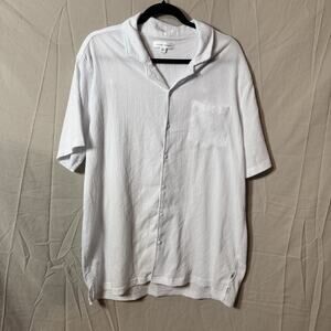 Women's white vintage summer short sleeve shirt size extra large